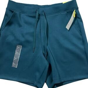 All in Motion Teal Green Women's Size M Athletic Shorts Stretch Zip Pocket NWT